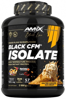 Amix BLACK Line Black CFM Isolate 2000 g - jahodový cheesecake