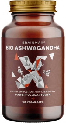 BrainMax BIO Ashwagandha (ašvaganda) 560 mg 100 rostlinných kapsúl