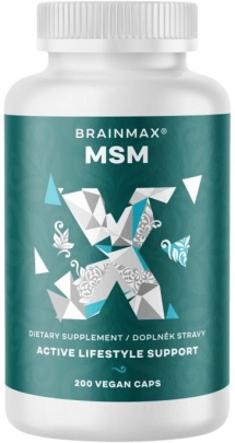 BrainMax MSM 800 mg 200 rostlinných kapsúl