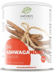 Nature's Finest Ashwagandha Powder BIO 125 g 2 + 1 ZADARMO