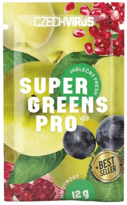 Czech Virus Super Greens PRO V2.0 12 g - jablečný fresh