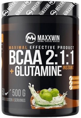 Maxxwin BCAA + GLUTAMINE 500 g + 3x Shot 60 ml ZADARMO