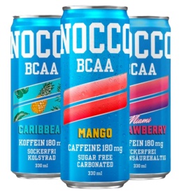 Nocco BCAA 330 ml - Juicy Melba - broskyňa (sycený)