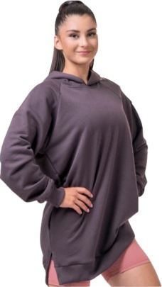 Nebbia Dlhá Everyday Hero mikina s kapucňou 580 marron - S