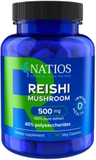NATIOS Reishi Extract 500 mg 40% polysaccharides 90 veganských kapsúl