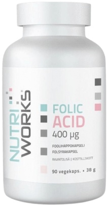 NutriWorks Folic Acid 400µg 90 kapsúl