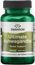 Swanson Ashwagandha Extract Ultimate KSM-66 250 mg 60 rostlinných kapsúl