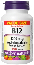 Webber Naturals Vitamin B12 Timed Release 1200 mcg 150 tabliet