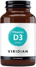 Viridian Vitamin D3 1000IU 90 kapsúl DOPREDAJ