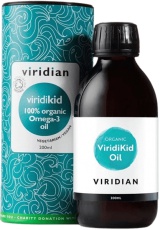 Viridian Viridikid Bio Omega 3 olej pre deti 200 ml