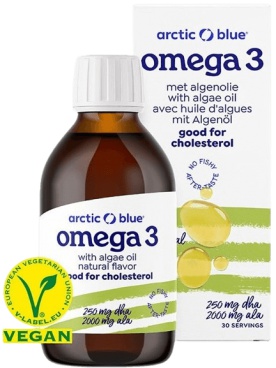 ARCTIC BLUE® Vegan Omega 3-6-9 Algae (Konopný olej + olej z mořské řasy + vitamín D 400IU) - 150ml