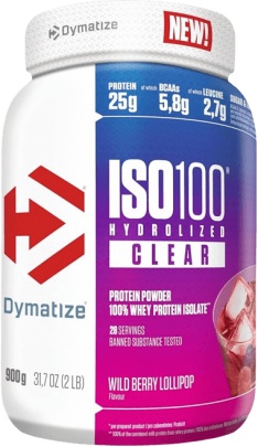 Dymatize Iso 100 Clear 900 g - lízátko z lesních plodů