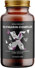 BrainMax Silymarin Complex Ostropestřec mariánský extrakt + dalších 5 bylin 90 rostlinných kapsúl
