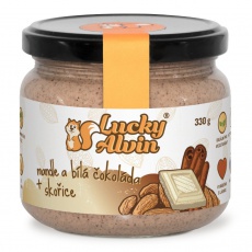 Lucky Alvin Mandle a biela čokoláda + škorica 330g PREŠLA DMT 12.4.2026