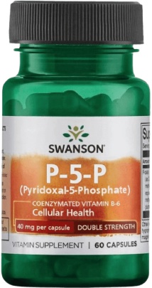 Swanson Vitamin B6 P-5-P 40 mg vitamin B6 60 kapsúl