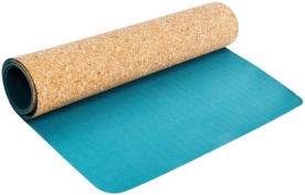 Spokey SAVASANA jóga podložka na cvičenie korková 4 mm - zelená s mandalou