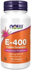 Now Foods Vitamin E-400 Natural d-alfa-tokoferyl 400 IU 100 softgel kapsúl