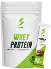 SmartFuel 100 % Whey Protein 1000 g + Protein bar 60 g ZADARMO