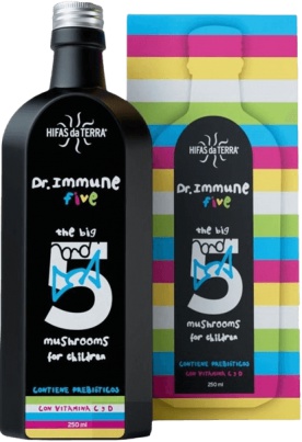 Dr. Immune Five for Children (Reishi, Žampion, Hlíva, Shiitake a Chaga pro děti) 250 ml PREŠLA DMT 7.2025