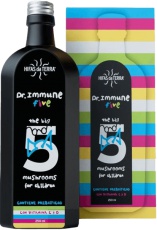 Dr. Immune Five for Children (Reishi, Žampion, Hlíva, Shiitake a Chaga pro děti) 250 ml PREŠLA DMT 7.2025