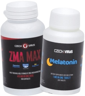 Czech Virus ZMA Max 100 kapsúl + Melatonín 200 tabliet za ZVÝHODNENÚ CENU