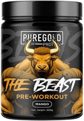 PureGold Pre-workout The Beast 300 g - mango 1+1 ZADARMO