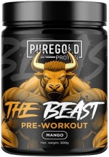 PureGold Pre-workout The Beast 300 g - mango 1+1 ZADARMO