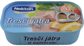 Nekton Tresčí játra výběrová ve vlastním oleji 115 g