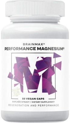 BrainMax Performance Magnesium® 1000 mg Hořčík 200 mg + Vitamín B6 P5P 100 vegan kapsúl