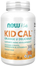 Now Foods Kid Cal, Vápník, Hořčík a Vitamin D pro děti 100 bonbónů