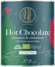 BrainMax Pure Hot Chocolate Cinnamon & Cardamom Horká čokoláda skořice a kardamom BIO 300 g