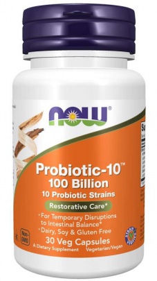 Now Foods Probiotic-10 100 Billion 30 kapsúl VÝPREDAJ 12.2024