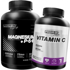 Prom-in Magnesium + P5P 120 kapsúl + Vitamin C 60 tablet ZADARMO