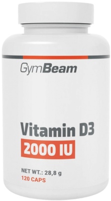 GymBeam Vitamín D3 2000 IU 120 kapsúl