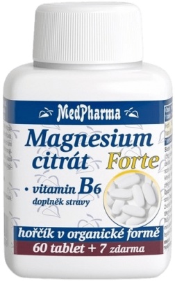 MedPharma Magnesium citrát Forte + Vitamín B6 67 tabliet