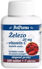 MedPharma Železo 20 mg + Vitamin C 107 tabliet