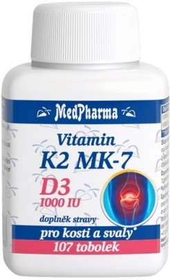 MedPharma Vitamin K2 MK-7 + D3 1000 IU 107 tabliet