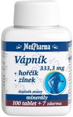 MedPharma Vápník 333,3mg + horčík + zinok 107 tabliet