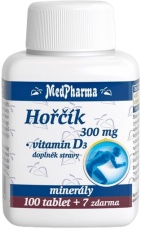 MedPharma Horčík 300 mg + vitamín D3 107 tabliet