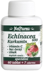 MedPharma Echinacea 600 Forte + kurkumin + vit. C + bez čierny + zinok 67 tabliet