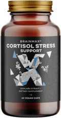 BrainMax Cortisol Stress Support komplex pro zvládání stresu 60 rostlinných kapsúl