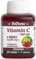 MedPharma Vitamin C 500 mg so šípkami 67 tabliet