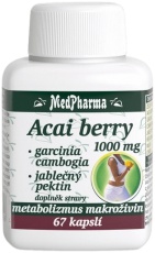 MedPharma Acai berry 1000 mg + garcinia cambogia + jablečný pektin 67 kapsúl