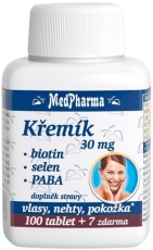 MedPharma Kremík 30 mg + biotin + selen + PABA 107 tabliet