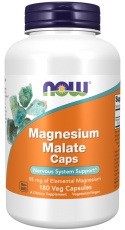 Now Foods Magnesium Malate (horčík malát) 180 kapsúl