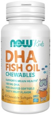 Now Foods DHA Kids Chewable (Omega-3) 100 mg 60 žuvacích pastiliek