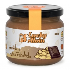 Lucky Alvin Arašídový krém s čokoládou 330 g - horká čokoláda PREŠLA DMT 8.5.2026