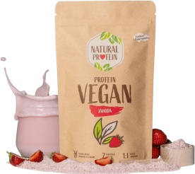 Natural Protein Veganský protein 350 g - malina