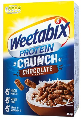 Weetabix rolované celozrnné pšeničné cereálie 450 g - čokoláda