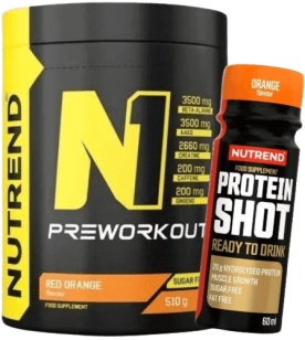 Nutrend N1 PRE-WORKOUT 510 g - magic citrus + Protein Shot 60 ml ZADARMO